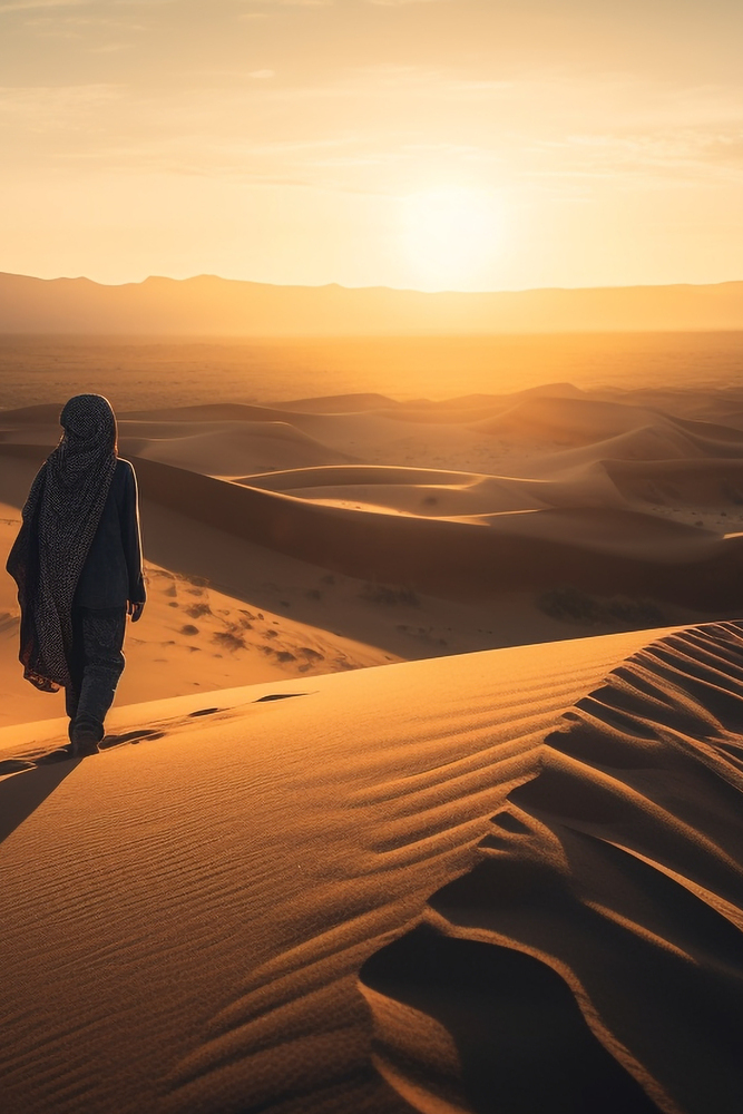 Randonnée dans le désert au Maroc. Freepik.