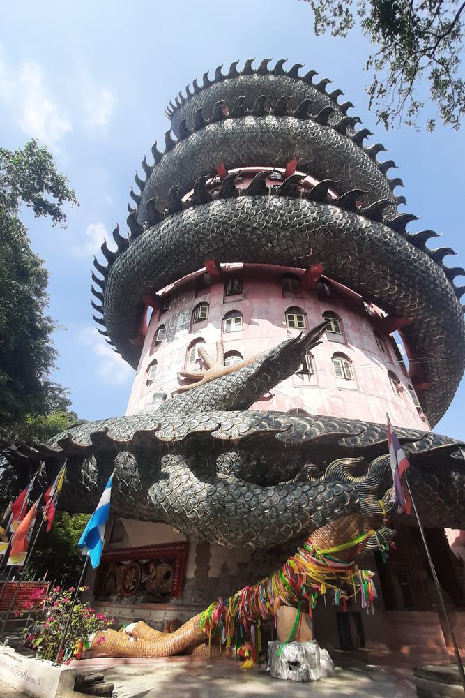 Le Wat Samphran ou temple dragon dans la région de Bangkok.