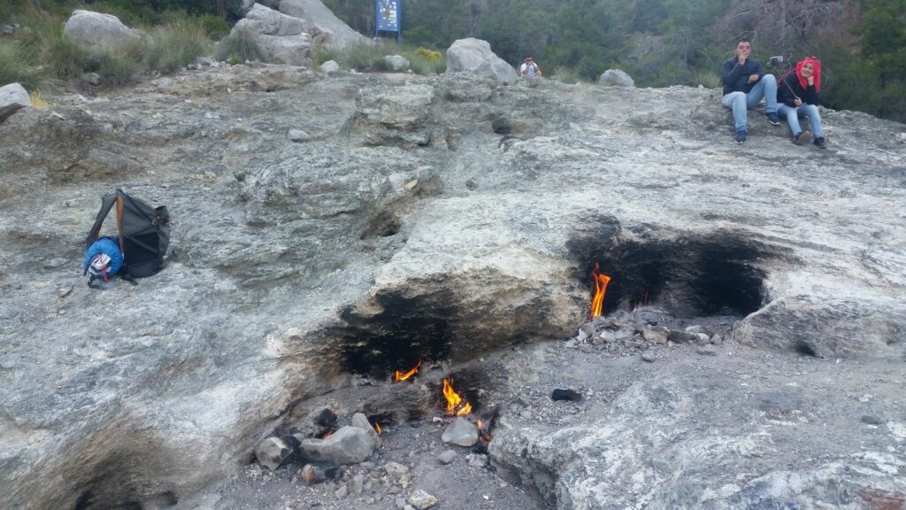 Les flammes éternelles de Chimaera en Turquie.