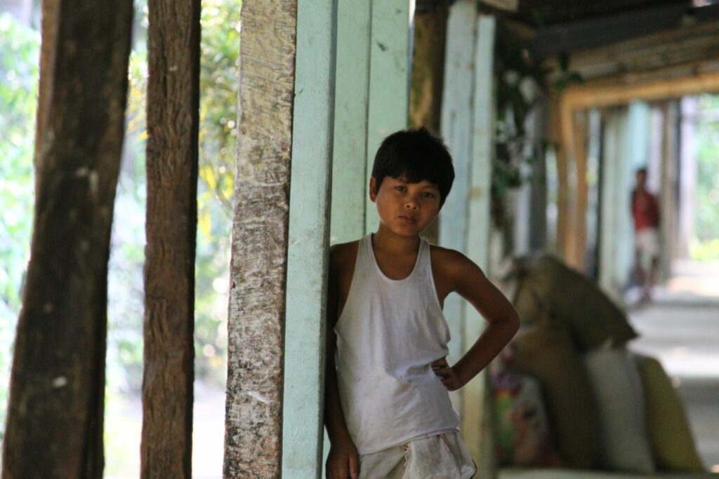 Jeune moine artiste, satra de Auniati, Majuli.